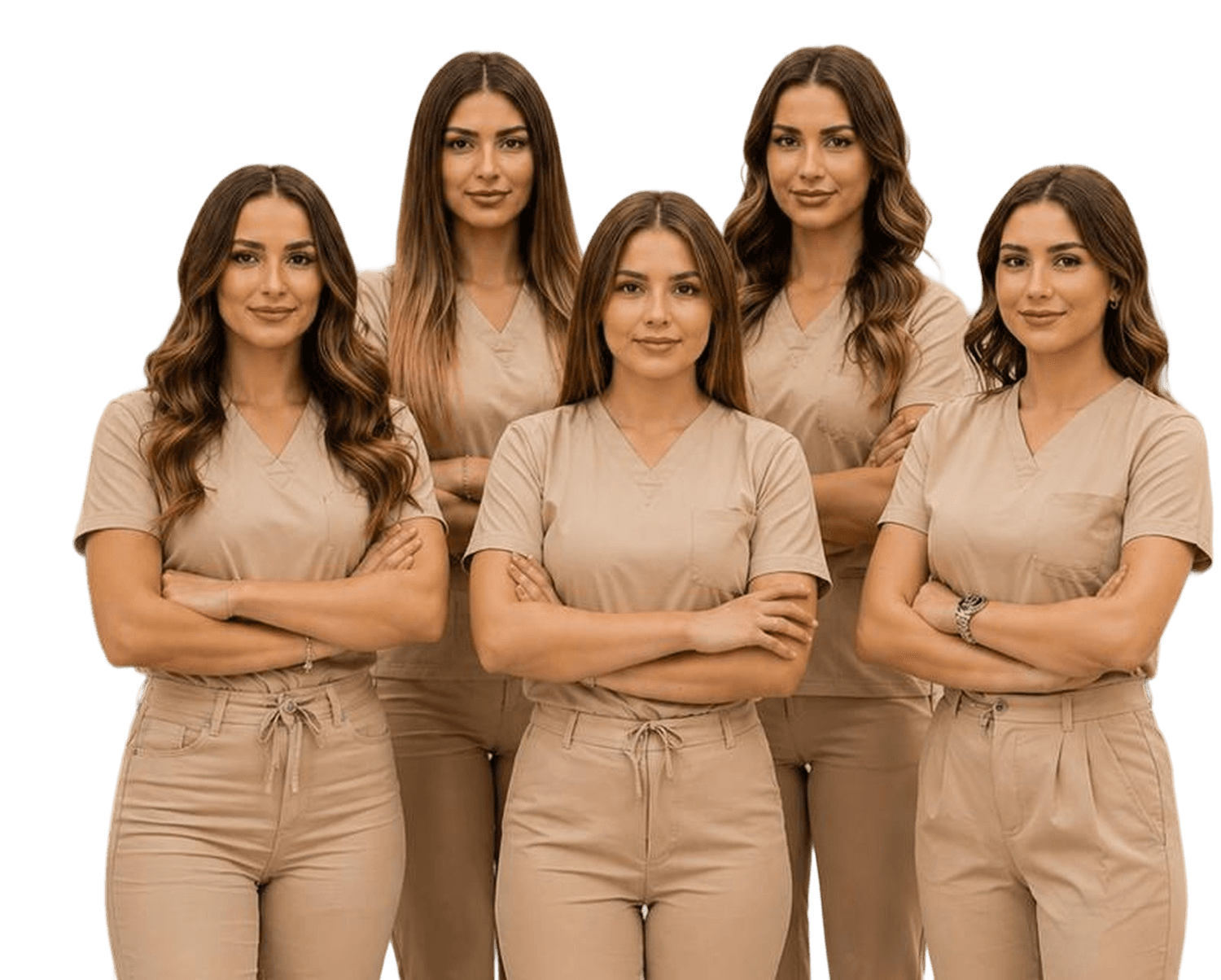 Salon team in uniform